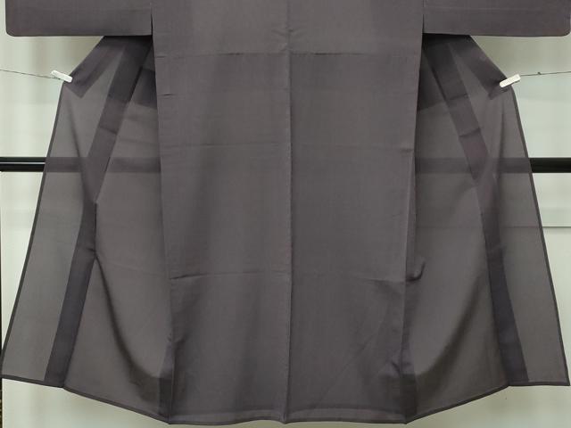 平和屋着物＊極上　男性　夏物　お召　縞　黒橡色地　逸品　CZAA5781s6