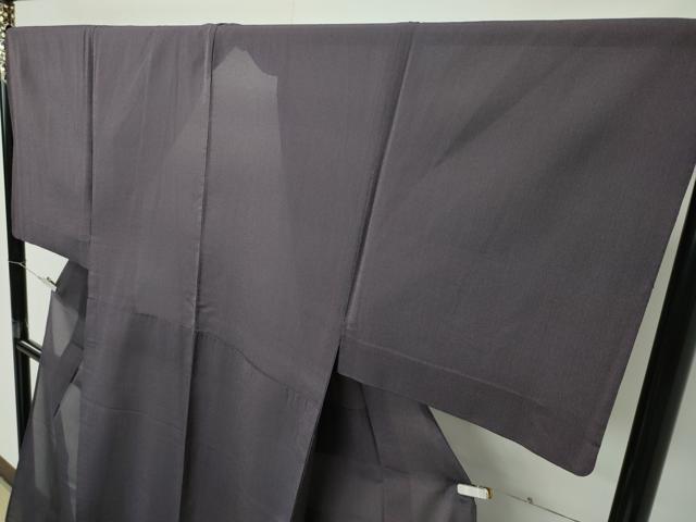 平和屋着物＊極上　男性　夏物　お召　縞　黒橡色地　逸品　CZAA5781s6
