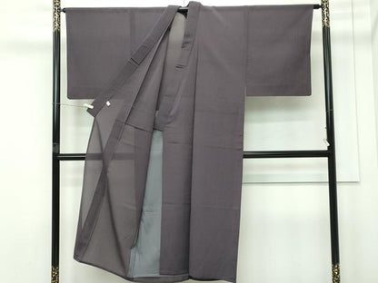 平和屋着物＊極上　男性　夏物　お召　縞　黒橡色地　逸品　CZAA5781s6