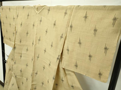 平和屋着物＊極上 夏物 絹芭蕉 絣文様 桑染色地 逸品 未使用 CZAA4040s5