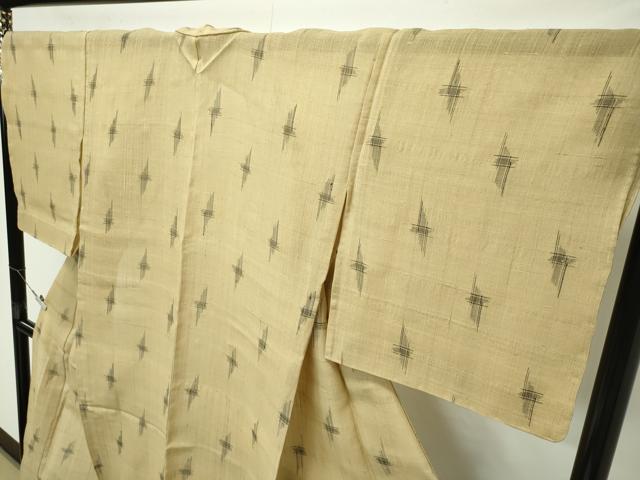 平和屋着物＊極上 夏物 絹芭蕉 絣文様 桑染色地 逸品 未使用 CZAA4040s5