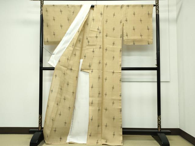 平和屋着物＊極上 夏物 絹芭蕉 絣文様 桑染色地 逸品 未使用 CZAA4040s5