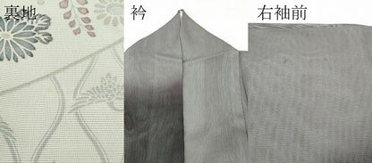 平和屋着物▽極上 訪問着 無双 絽袷 絽×絽 草花文 暈し染め 銀彩 逸品 CZAA4043s5