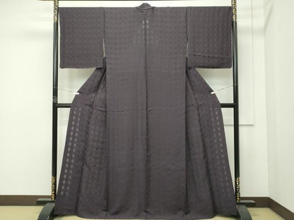 平和屋本店■希少　沖縄県最高級織物　夏物　首里花倉織　首里織　花織・絽織・紗織　色無地　紅消鼠色　逸品　未使用　CZAA4044s5