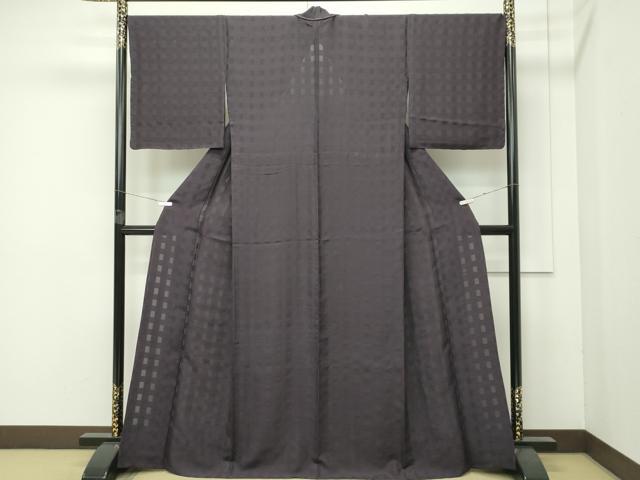 平和屋本店■希少　沖縄県最高級織物　夏物　首里花倉織　首里織　花織・絽織・紗織　色無地　紅消鼠色　逸品　未使用　CZAA4044s5
