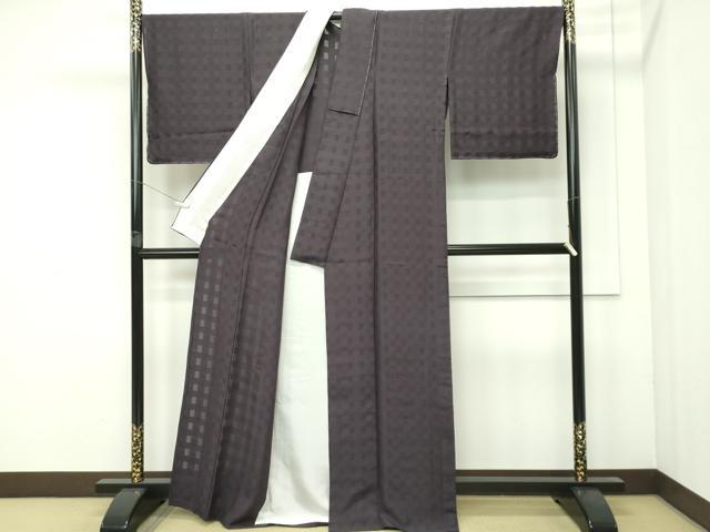 平和屋本店■希少　沖縄県最高級織物　夏物　首里花倉織　首里織　花織・絽織・紗織　色無地　紅消鼠色　逸品　未使用　CZAA4044s5