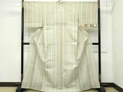 平和屋本店＊極上 夏物 本塩沢 夏塩沢 間道 証紙付き 逸品 未使用 CZAA4046s5
