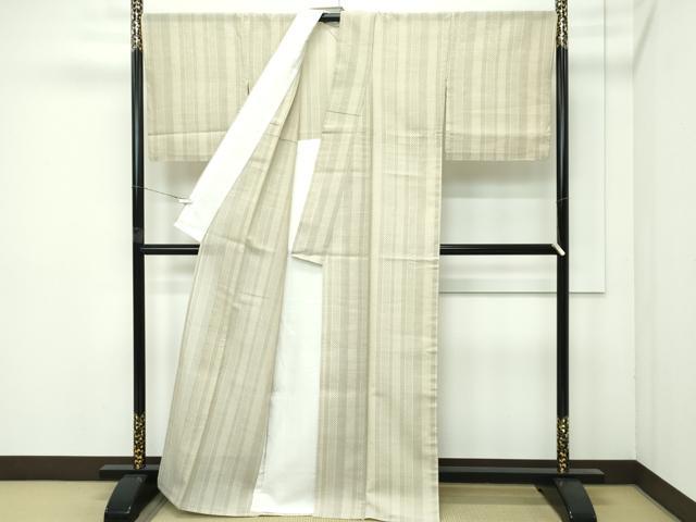 平和屋本店＊極上 夏物 本塩沢 夏塩沢 間道 証紙付き 逸品 未使用 CZAA4046s5