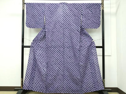 平和屋着物■極上　夏物　浴衣　有松鳴海絞り　鹿の子斜線文　綿　逸品　未使用　CZAA4052s5