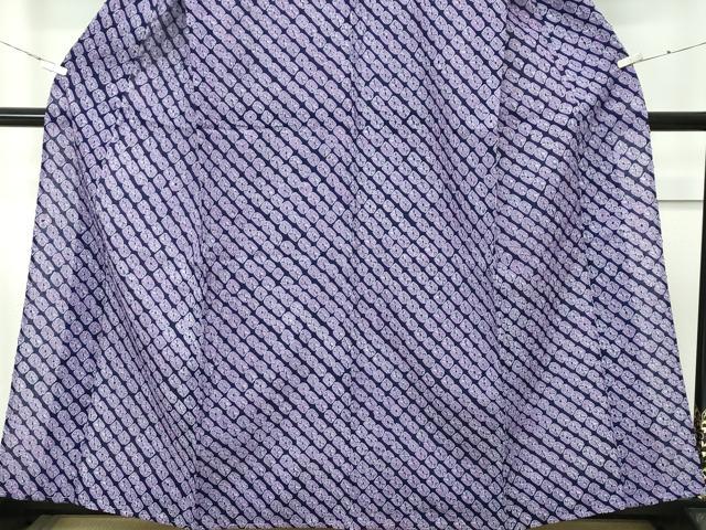平和屋着物■極上　夏物　浴衣　有松鳴海絞り　鹿の子斜線文　綿　逸品　未使用　CZAA4052s5