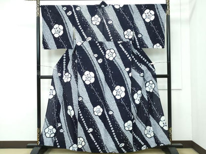 平和屋着物∴極上 夏物 浴衣 有松鳴海絞り 梅 綿 逸品 未使用 CZAA4054s5