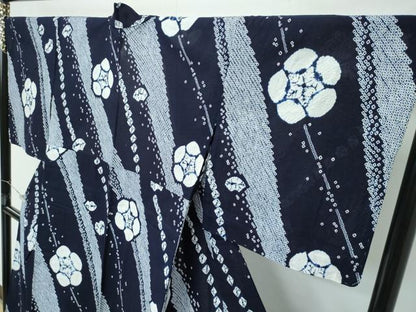 平和屋着物∴極上 夏物 浴衣 有松鳴海絞り 梅 綿 逸品 未使用 CZAA4054s5