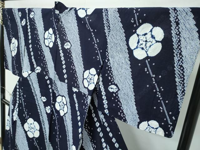 平和屋着物∴極上 夏物 浴衣 有松鳴海絞り 梅 綿 逸品 未使用 CZAA4054s5