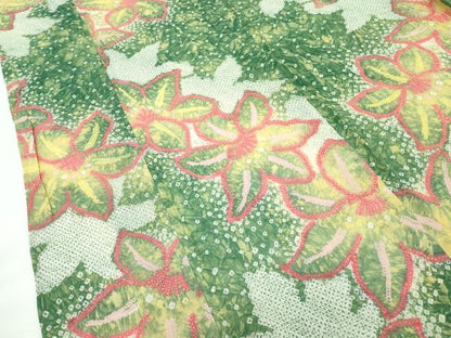 平和屋着物■極上　夏物　浴衣　有松鳴海絞り　舞花文　綿　逸品　CZAA4055s5