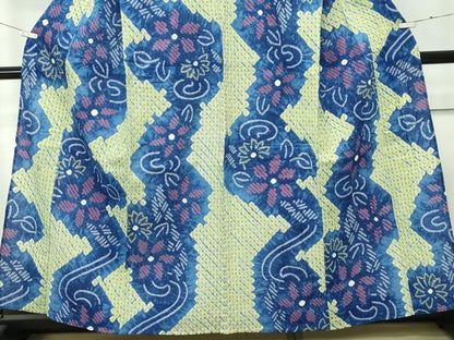 平和屋着物∴極上 夏物 浴衣 有松鳴海絞り 流水花文 綿 逸品 CZAA4056s5