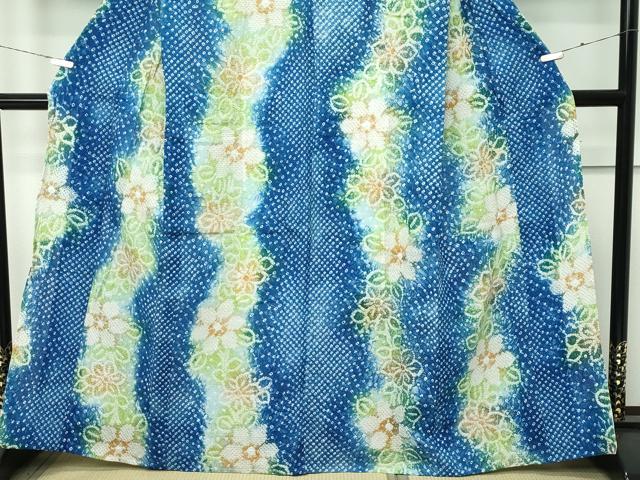 平和屋着物∴極上 夏物 浴衣 有松鳴海絞り 花繋ぎ 綿 逸品 未使用 CZAA4057s5