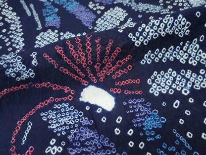 平和屋着物∴極上 夏物 浴衣 有松鳴海絞り 花蝶文 綿 逸品 CZAA4059s5
