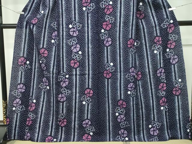 平和屋着物∴極上 夏物 浴衣 有松鳴海絞り 朝顔 綿 逸品 CZAA4060s5