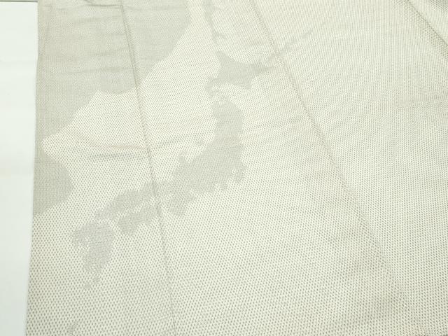 平和屋本店▽極上 訪問着 本塩沢 単衣 110亀甲 世界地図 逸品 未使用 CZAA4071s5