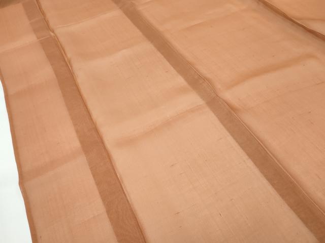 平和屋着物■極上　夏物　紗紬　色無地　渋紙色　逸品　未使用　CZAA4072s5