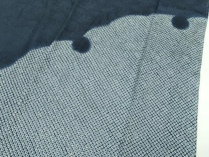平和屋着物●極上 訪問着 絞り 雪輪文様 藍鉄色地 まるやま扱い 逸品 未使用 CZAA4075s5