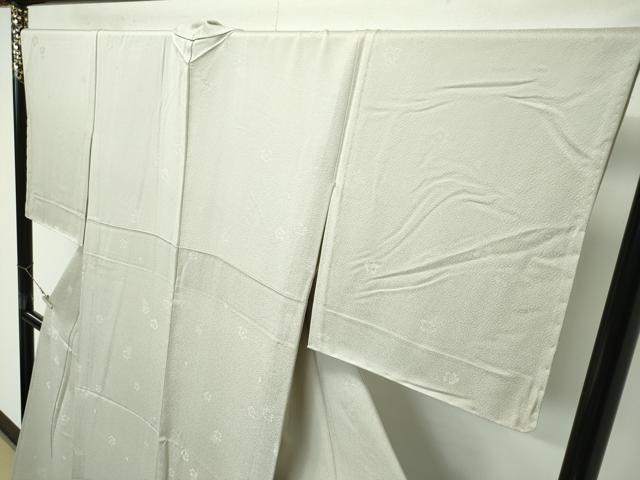 平和屋着物▽極上 色無地 砂色 単衣 草花地紋 逸品 未使用 CZAA4080s5