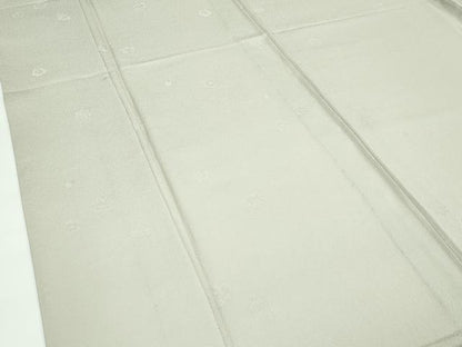 平和屋着物▽極上 色無地 砂色 単衣 草花地紋 逸品 未使用 CZAA4080s5