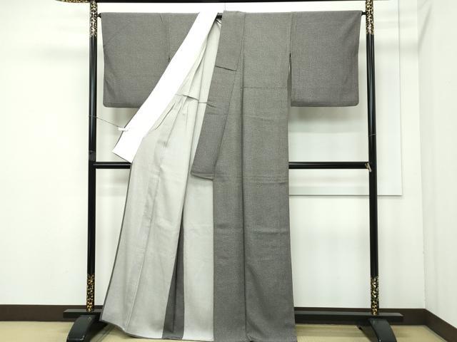 平和屋着物▽極上 江戸小紋 単衣 無病息災 檳榔子染色地 逸品 CZAA4085s5