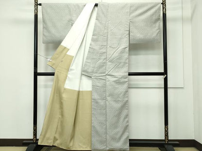 平和屋本店■希少　重要無形文化財　本場久米島紬　全国紬　ゆうな染　草木染　山川郁子作　手織　証紙付き　逸品　CZAA4101s5