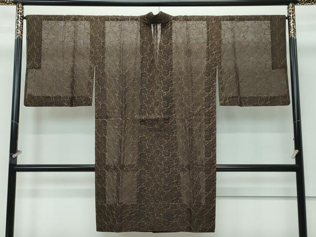 平和屋着物▽極上 オーガンジー 道中着 スリーシーズン 春夏秋 塵除 ロング丈 生喜衣綺工房 ますいわ屋扱 たとう紙・残布付 逸品CZAA4104s5