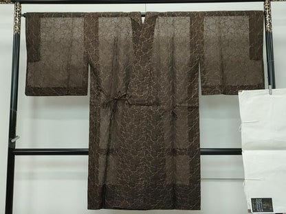 平和屋着物▽極上 オーガンジー 道中着 スリーシーズン 春夏秋 塵除 ロング丈 生喜衣綺工房 ますいわ屋扱 たとう紙・残布付 逸品CZAA4104s5