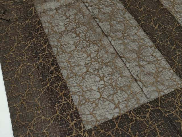 平和屋着物▽極上 オーガンジー 道中着 スリーシーズン 春夏秋 塵除 ロング丈 生喜衣綺工房 ますいわ屋扱 たとう紙・残布付 逸品CZAA4104s5