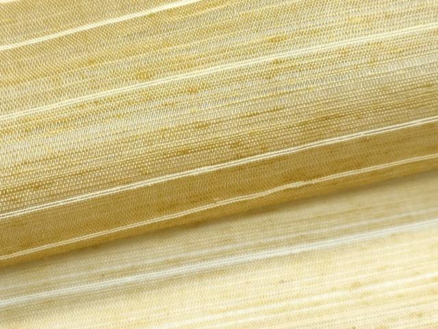 平和屋着物▽極上 インド・アッサム 野蚕糸 手織 ムガシルク 道中着 スリーシーズン 紗紬 塵除け ロング丈 横段文 逸品 未使用 CZAA4107s5