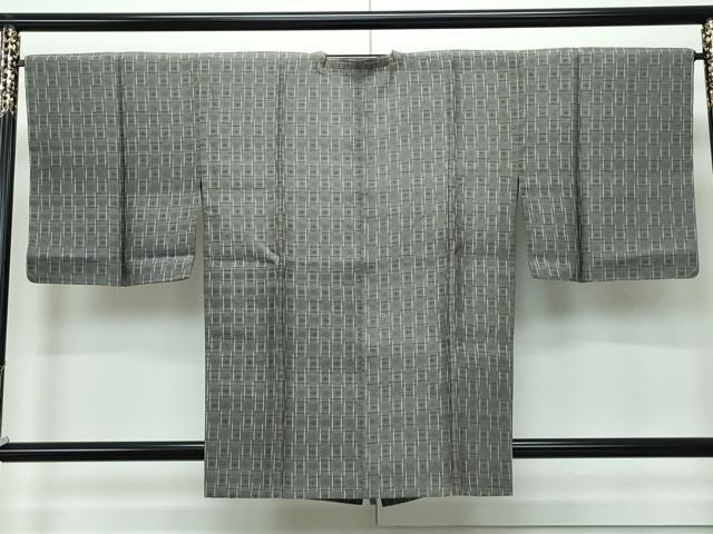 平和屋着物▽極上 道行コート 本場琉球絣 夏琉球 スリーシーズン 春夏秋 塵除 ストーングレイ色地 逸品 未使用 CZAA4108s5