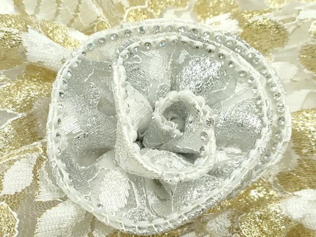 平和屋本店●極上 オーガンジー お引き摺り 引き振袖 和装 結婚式 舞妓 芸妓 芸者 衣装 草花文 薔薇 金銀糸 逸品 CZAA4112s5