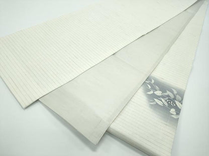 平和屋着物＊極上 夏物 太鼓柄袋帯 手描き 南天文 銀彩 逸品 未使用 CZAA4131s5