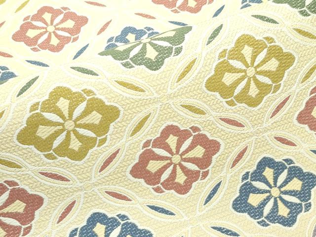 平和屋着物●極上 西陣 川島織物 九寸名古屋帯 唐織 花菱文 逸品 CZAA4143s5