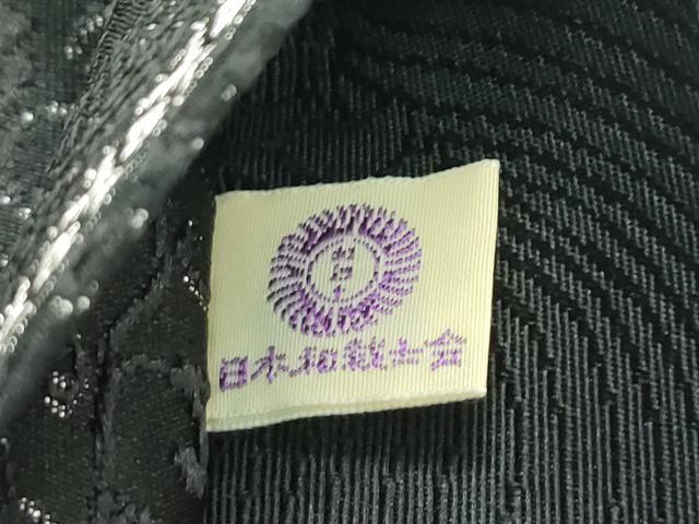 平和屋本店■極上　太鼓柄袋帯　総手刺繍　唐子　黒地　金銀糸　逸品　CZAA4157s5