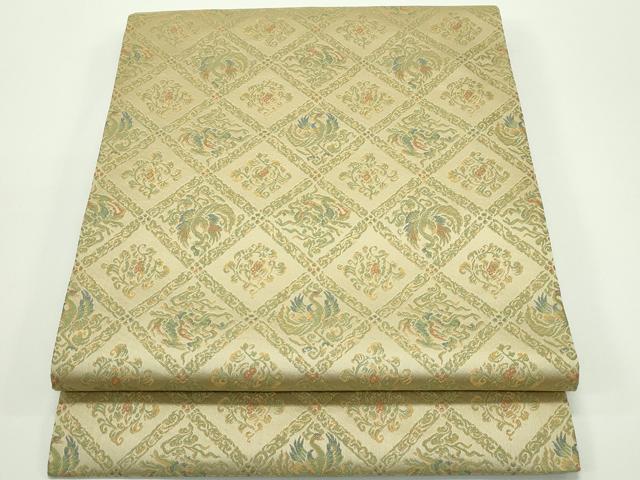 平和屋着物●極上 西陣 川島織物 九寸開き名古屋帯 鳳凰草花文 逸品 CZAA4160s5