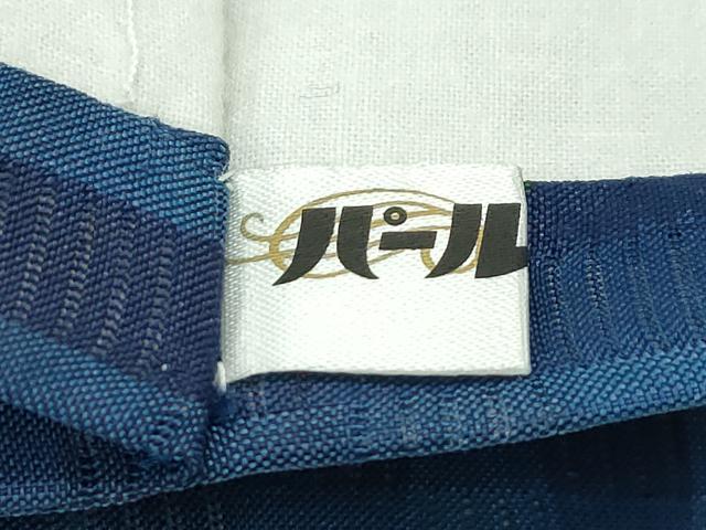 平和屋本店■希少　夏物　日本工芸会正会員　深石美穂　「潮の道」　市松花絽織　九寸開き名古屋帯　カラーコピー付き　逸品　CZAA4161s5