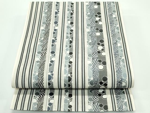 平和屋着物＊極上 夏物 本場筑前博多織 八寸名古屋帯 流水丸間道 逸品 CZAA4162s5