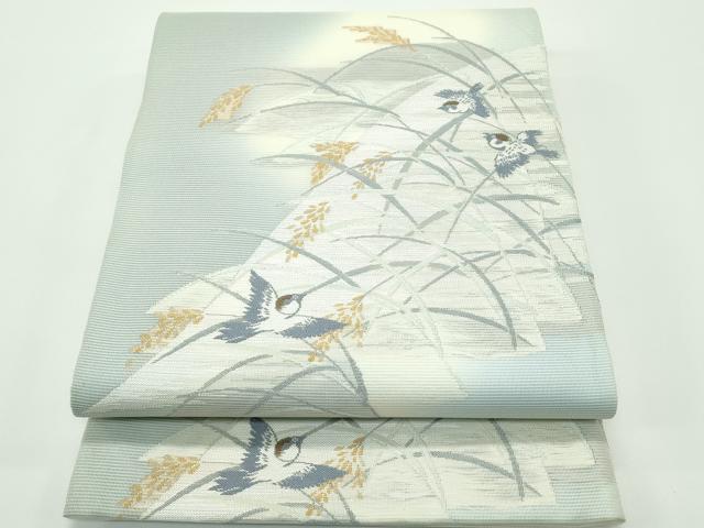 平和屋着物＊極上 夏物 六通柄袋帯 雀 稲穂 逸品 未使用 CZAA4193s5