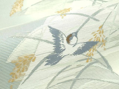 平和屋着物＊極上 夏物 六通柄袋帯 雀 稲穂 逸品 未使用 CZAA4193s5