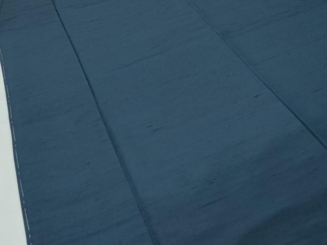 平和屋着物●極上　男性　紬　アンサンブル　色無地　濃紺地　逸品　未使用　CZAA4203s5
