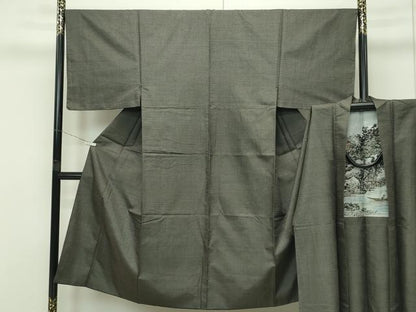 平和屋着物●極上 男性 本場大島紬 アンサンブル 100亀甲 総詰め 逸品 CZAA4207s5