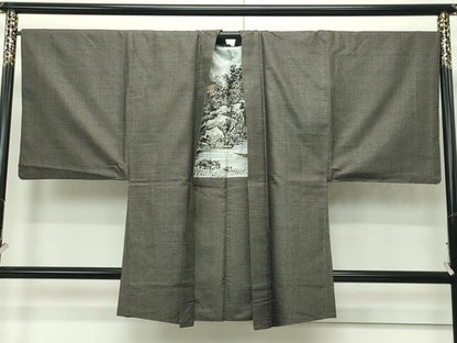 平和屋着物●極上 男性 本場大島紬 アンサンブル 100亀甲 総詰め 逸品 CZAA4207s5