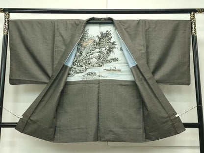 平和屋着物●極上 男性 本場大島紬 アンサンブル 100亀甲 総詰め 逸品 CZAA4207s5