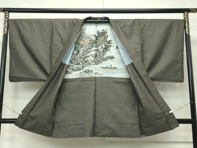 平和屋着物●極上 男性 本場大島紬 アンサンブル 100亀甲 総詰め 逸品 CZAA4207s5