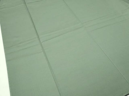 平和屋本店■極上　男性　紬・羽織セット　キングサイズ　色無地　着物：山葵色　羽織：岩井茶色　逸品　未使用　CZAA4210s5