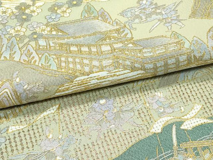 平和屋本店■極上　訪問着　総刺繍　中国三大刺繍　スワトウ刺繍　人物風景文　暈し染め　金糸　鬼しぼ縮緬　逸品　CZAA4220s5
